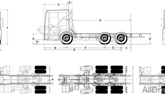Mercedes-Benz Economic (2007) truck drawings (figures)